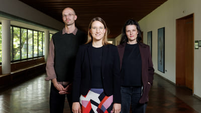 Von links nach rechts: Will Davis (Zweiter Preis), Melissa Jauch (Erster Preis), Laure Piguet (Dritter Preis).