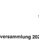 Coverfoto des Protokolls der Generalversammlung 2020